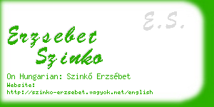 erzsebet szinko business card